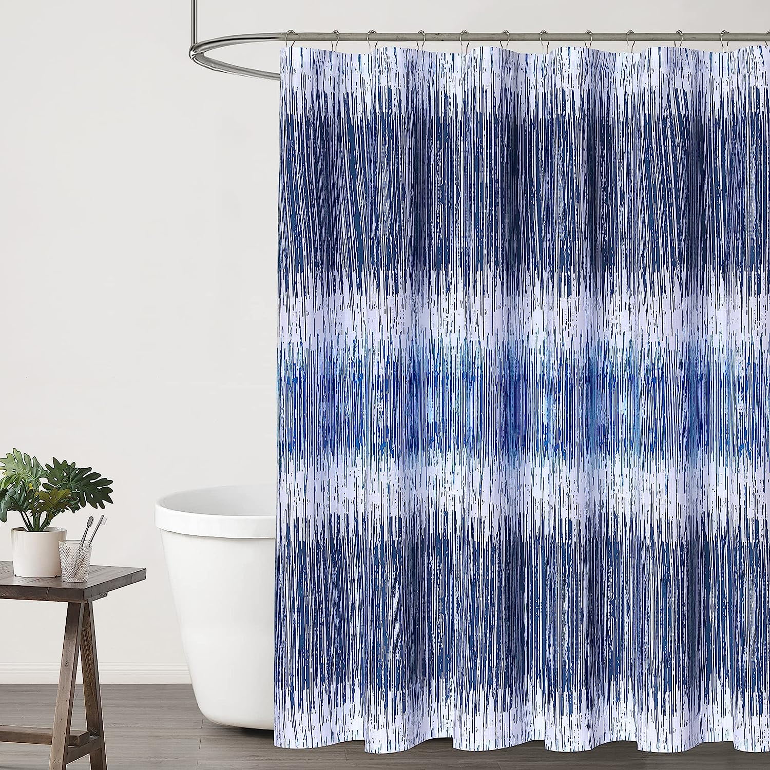 Ruvanti Shower Curtains 72x72 inch Cotton Blend, Bathroom Shower