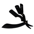 thumbnail image 1 of Ruvanti Straight Edge Blade Razor for Professional Barbers, Best for Salon and Home Use - for Men's Shave (Jet Black), 1 of 9