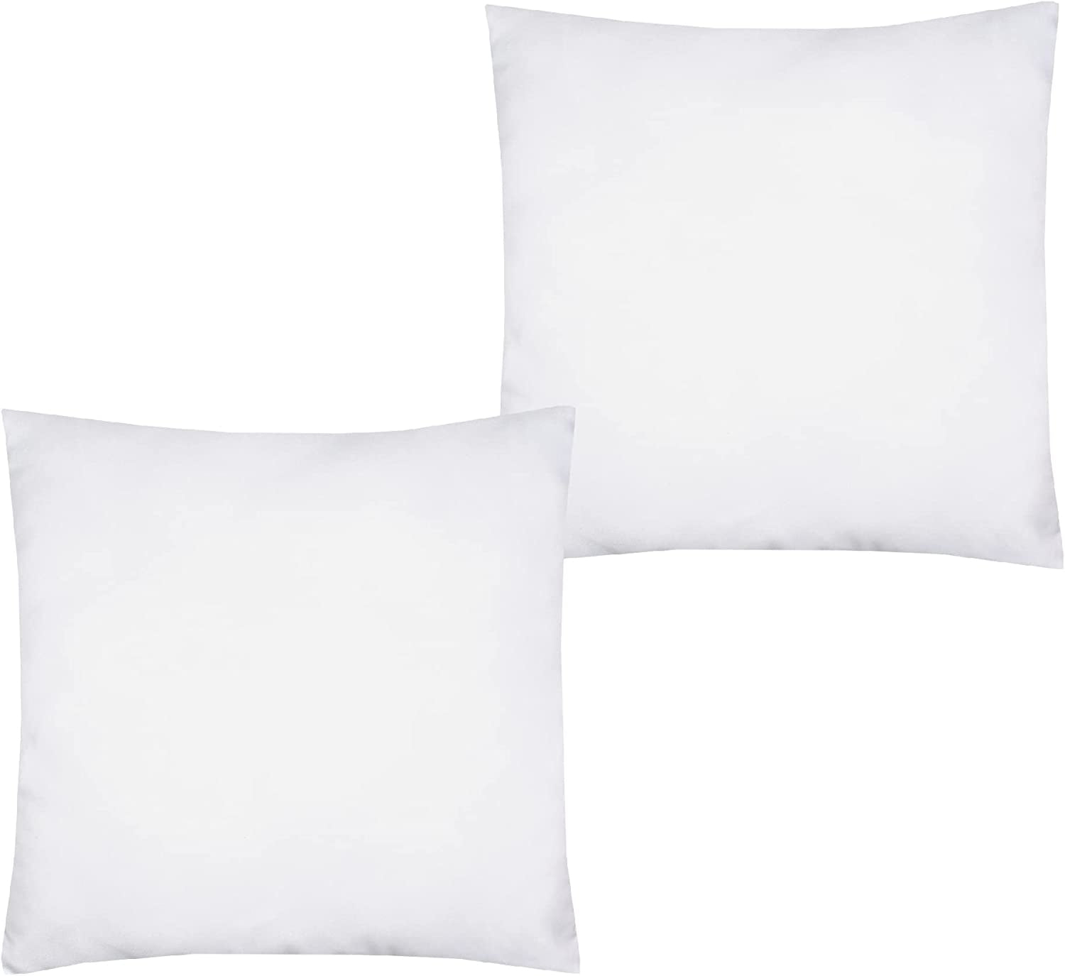 White Polyester Square Pillow Inserts, 16" x 16", Set of 2