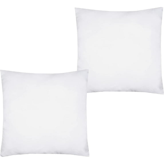 Ruvanti Throw Pillows Insert, Pack of 2, (16 inch x 16 inch) Soft and Cozy, Square Decorative Pillows Fluffy Filler, Prefect for Sofa, Couch Pillows, Bed, Living Room, Outdoor Pillows, White