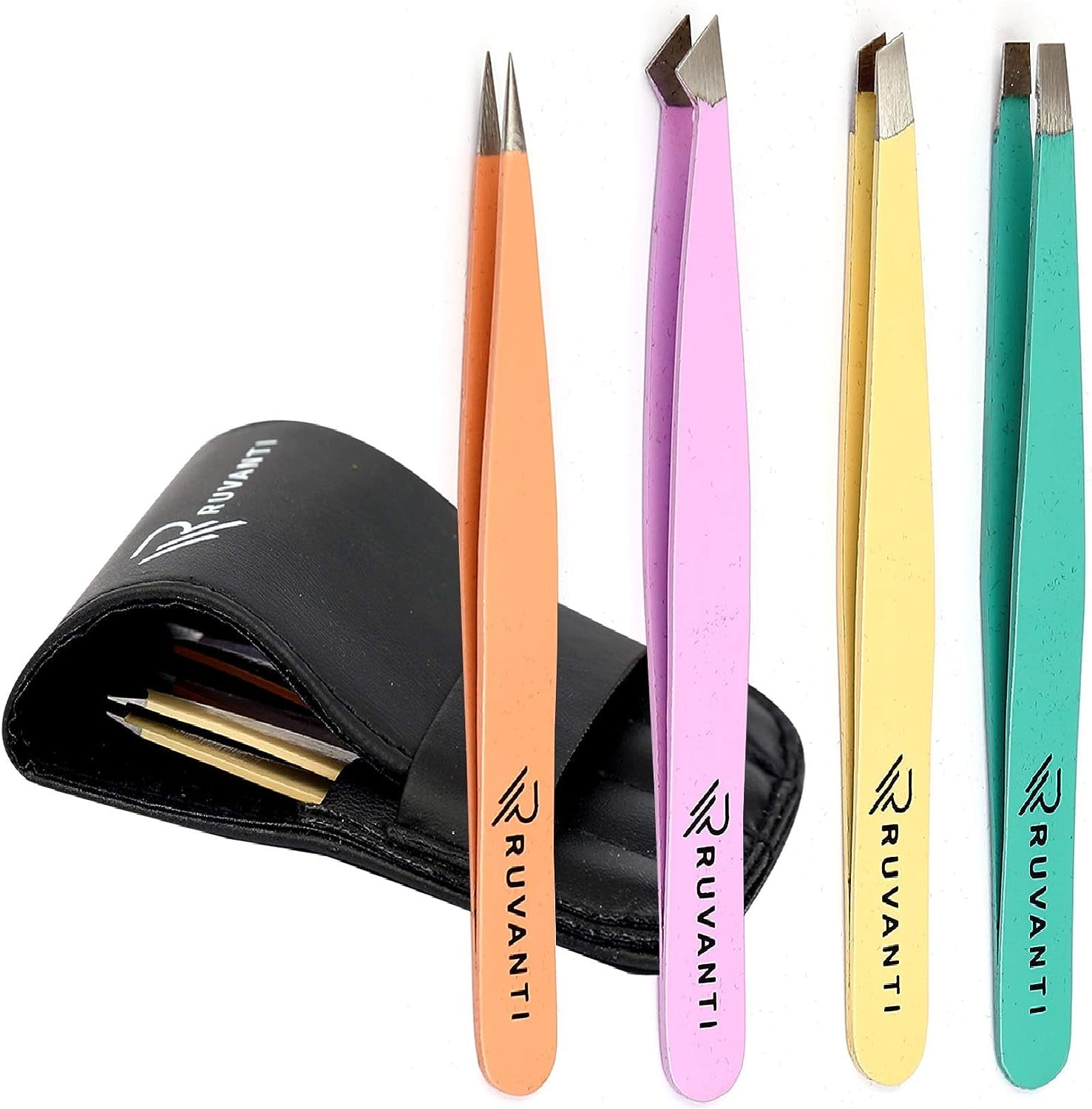 uxcell Pointy Straight Tip Watchmakers Tweezers for Crafting Repairing