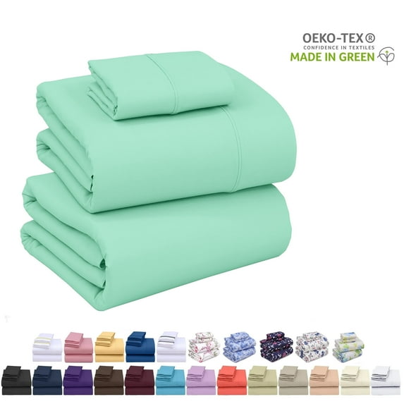 Ruvanti Twin XL Sheets Set - Luxurious Silky Soft Microfiber Bedding - Cozy & Comfy - 15 Inch Deep Pocket (Fits up to 17") Hotel Bed Sheets - 3 Pcs - Soft Green