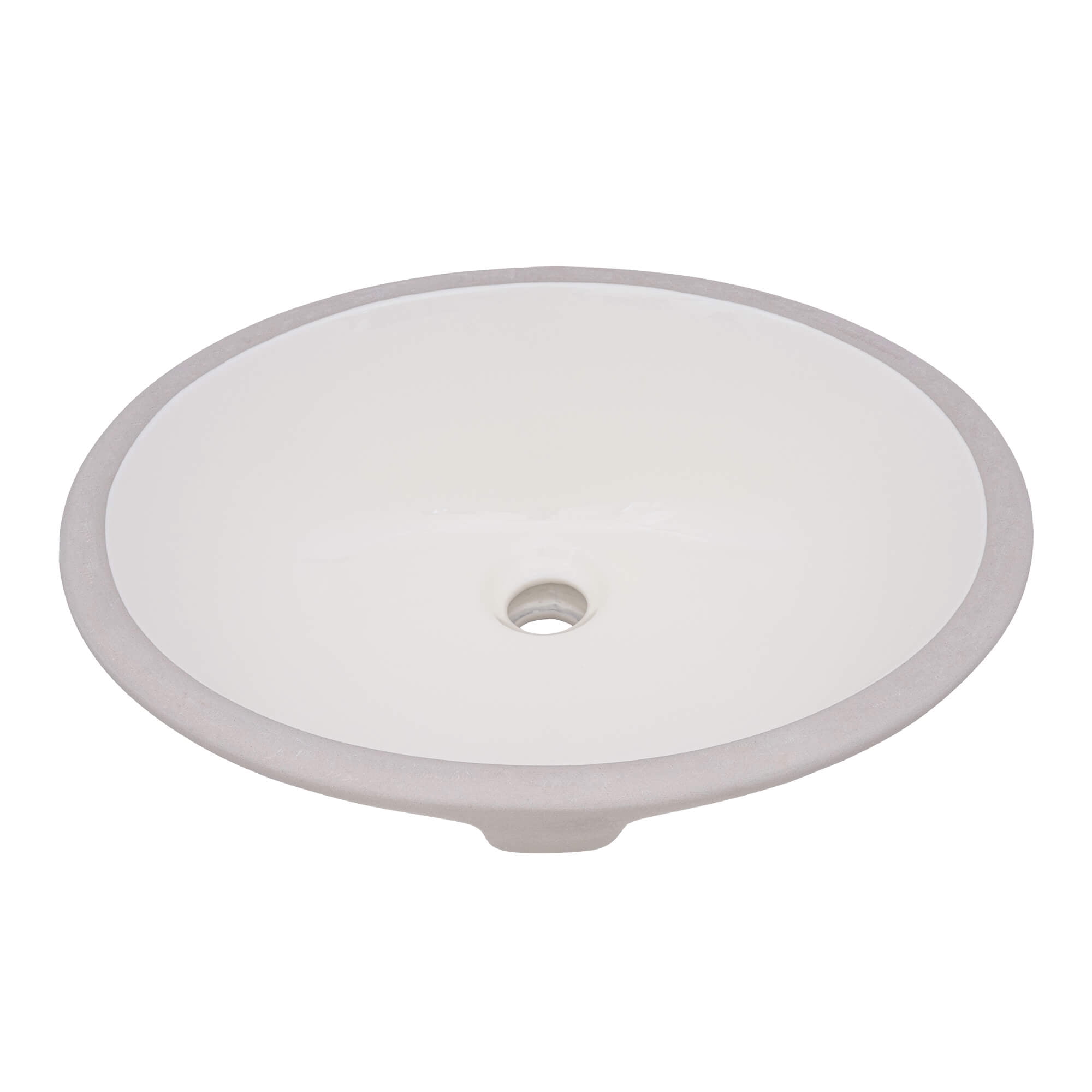 Ruvati RVB0618BC Krona 18-1/2" Oval Porcelain Undermount Bathroom Sink - Off White