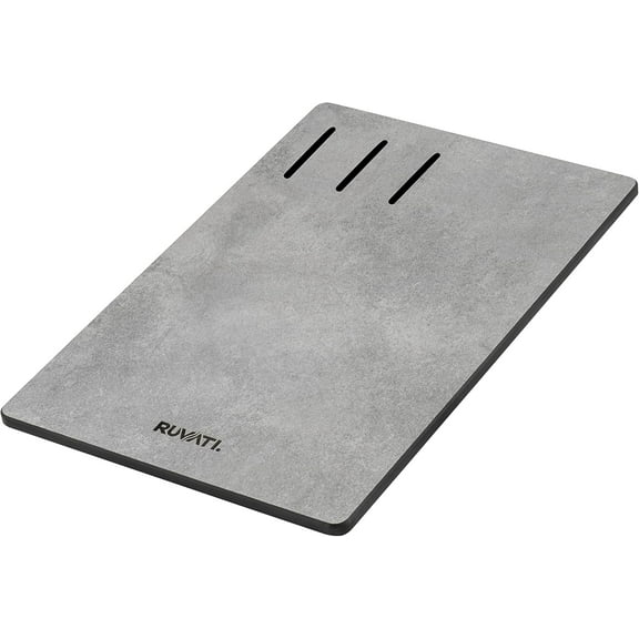 Ruvati 17 x 11 inch Textured Concrete Finish Cutting Board for Ruvati Workstation Sinks RVA1217CR