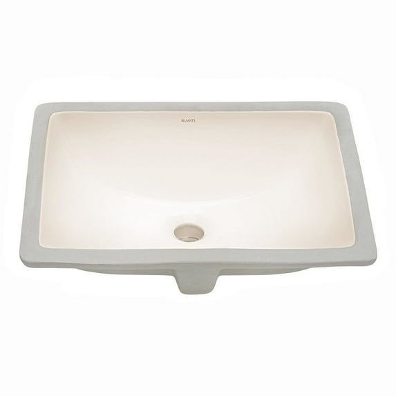 Ruvati 17 x 12 inch Undermount Bathroom Vanity Sink Biscuit
