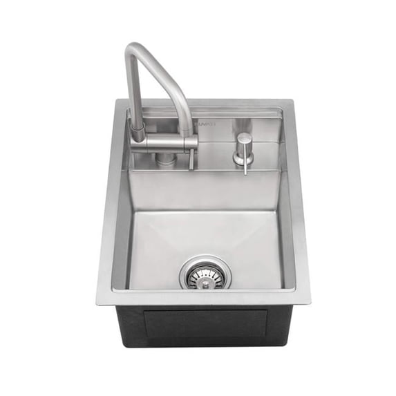 Ruvati RVH8272ST 20 in. Stainless Steel RV Sink with Concealed Faucet & Soap Dispenser, Silver
