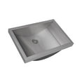 thumbnail image 1 of Ruvati 20 x 14 inch Brushed Stainless Steel Rectangular Bathroom Sink Semi-Recessed, 1 of 7