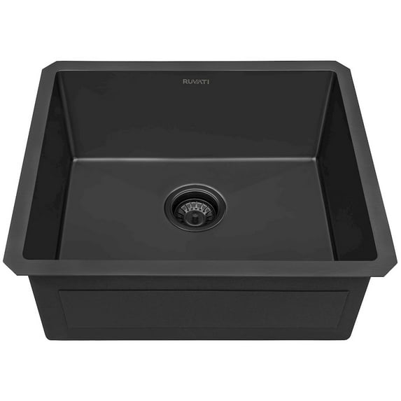 Ruvati 21-inch Gunmetal Black Stainless Steel Undermount Bar Prep Kitchen Sink