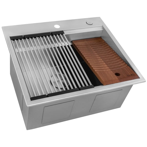Ruvati 25 x 22 x 12 inch Deep Laundry Workstation Sink