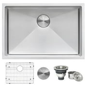 Ruvati 26-inch Undermount Kitchen Sink 16 Gauge Rounded Corners Single Bowl