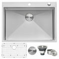 thumbnail image 1 of Ruvati 27 x 20 inch 16 Gauge Stainless Steel Rounded Corners Kitchen Sink Single Bowl, 1 of 10