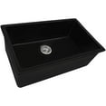 thumbnail image 1 of Ruvati 27in Fireclay Undermount / Drop-in Topmount Kitchen Sink Single BowlBlack, 1 of 6