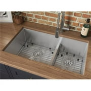 Ruvati 30-inch Low-Divide Undermount Rounded Corners 60/40 Double Bowl 16 Gauge Stainless Steel Kitchen Sink