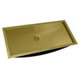 thumbnail image 1 of Ruvati 30 x 14 inch Brushed Gold Polished Brass Rectangular Bathroom Sink Undermount, 1 of 9