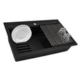 thumbnail image 1 of Ruvati RVG1631BK 31 in. Epi Cube Granite Composite Workstation Drop in Top Mount Kitchen Sink, Matte Black, 1 of 7