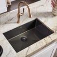 thumbnail image 1 of Ruvati USA RVH6433BL 33 in. Undermount Stainless Steel 16 Gauge Single Bowl Kitchen Sink, Gunmetal Black, 1 of 7