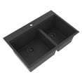 thumbnail image 1 of Ruvati RVG1327CK 33 in. Epi Rock Workstation Double Bowl Top Mount Kitchen Sink, Charcoal Black, 1 of 7