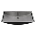 thumbnail image 1 of Ruvati 34 x 14 inch Brushed Stainless Steel Rectangular Bathroom Sink Undermount, 1 of 8