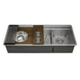 thumbnail image 1 of Ruvati 45-inch Double Bowl Workstation Ledge Kitchen Sink Undermount 16 Stainless Steel, 1 of 10