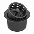 thumbnail image 1 of Ruvati USA RVA1049BL Extended Garbage Stainless Steel Disposal Flange with Deep Basket Strainer - Gunmetal Black, 1 of 7
