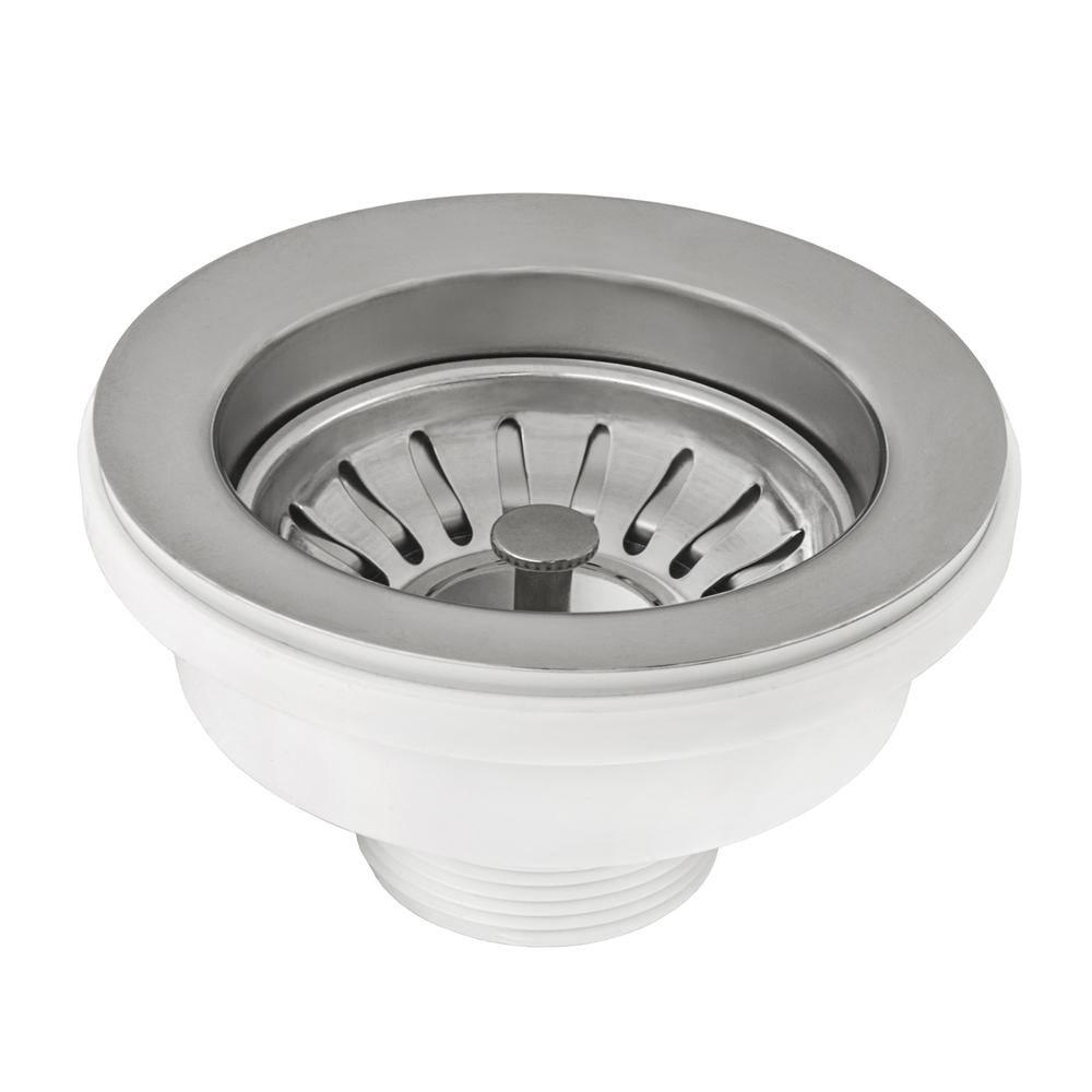 Stainless Steel and PVC Kitchen Sink Basket Strainer Drain Assembly