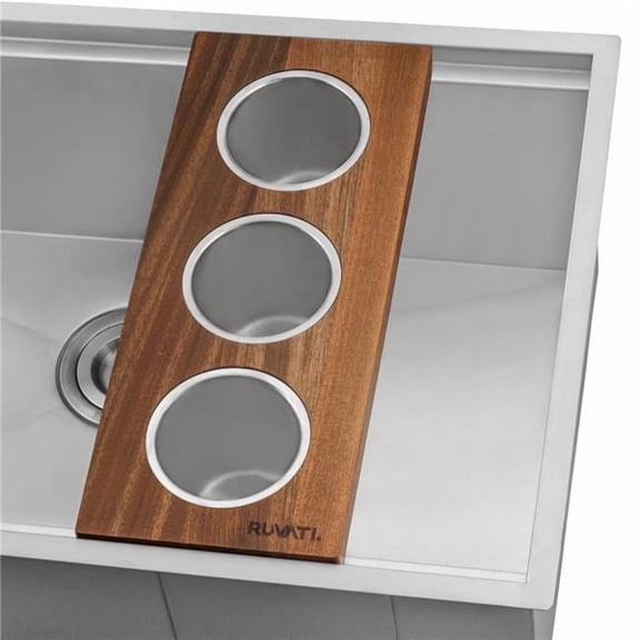 Ruvati RVA1377 Accessories 3 Bowl Serving Board Composite Condiment Tray For Workstation