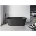 thumbnail image 1 of Ruvati 67-inch Black epiStone Surface Oval Freestanding Bath Tub Omnia Matte, 1 of 6