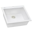 thumbnail image 1 of Ruvati Drop-in Topmount Granite Composite Single Bowl Kitchen Sink - Arctic White, 1 of 10