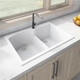 thumbnail image 1 of Ruvati USA RVG1345WH 33 x 22 in. EpiGranite Drop-in Topmount Granite Composite Double Bowl Kitchen Sink - White, 1 of 7
