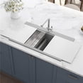 thumbnail image 1 of Ruvati USA RVG1350GR 34 in. EpiGranite Topmount Workstation Ledge Granite Composite Kitchen Sink, Silver Gray, 1 of 7
