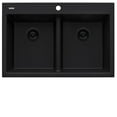 thumbnail image 1 of Ruvati 33 x 22 inch epiGranite Drop-in TopMount Double Bowl Kitchen Sink, 1 of 17