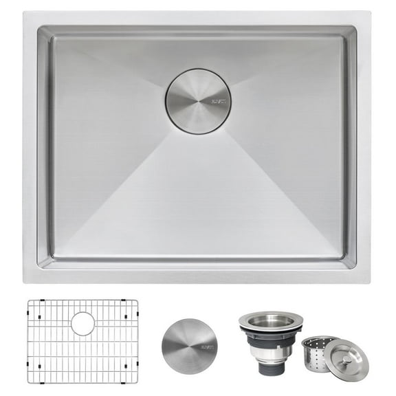 Ruvati 21-inch Undermount Bar Prep Kitchen Sink 16 Gauge Corners Single Bowl