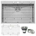 thumbnail image 1 of Ruvati 33 x 22 inch Kitchen Sink Single Bowl 4 holes, 1 of 15