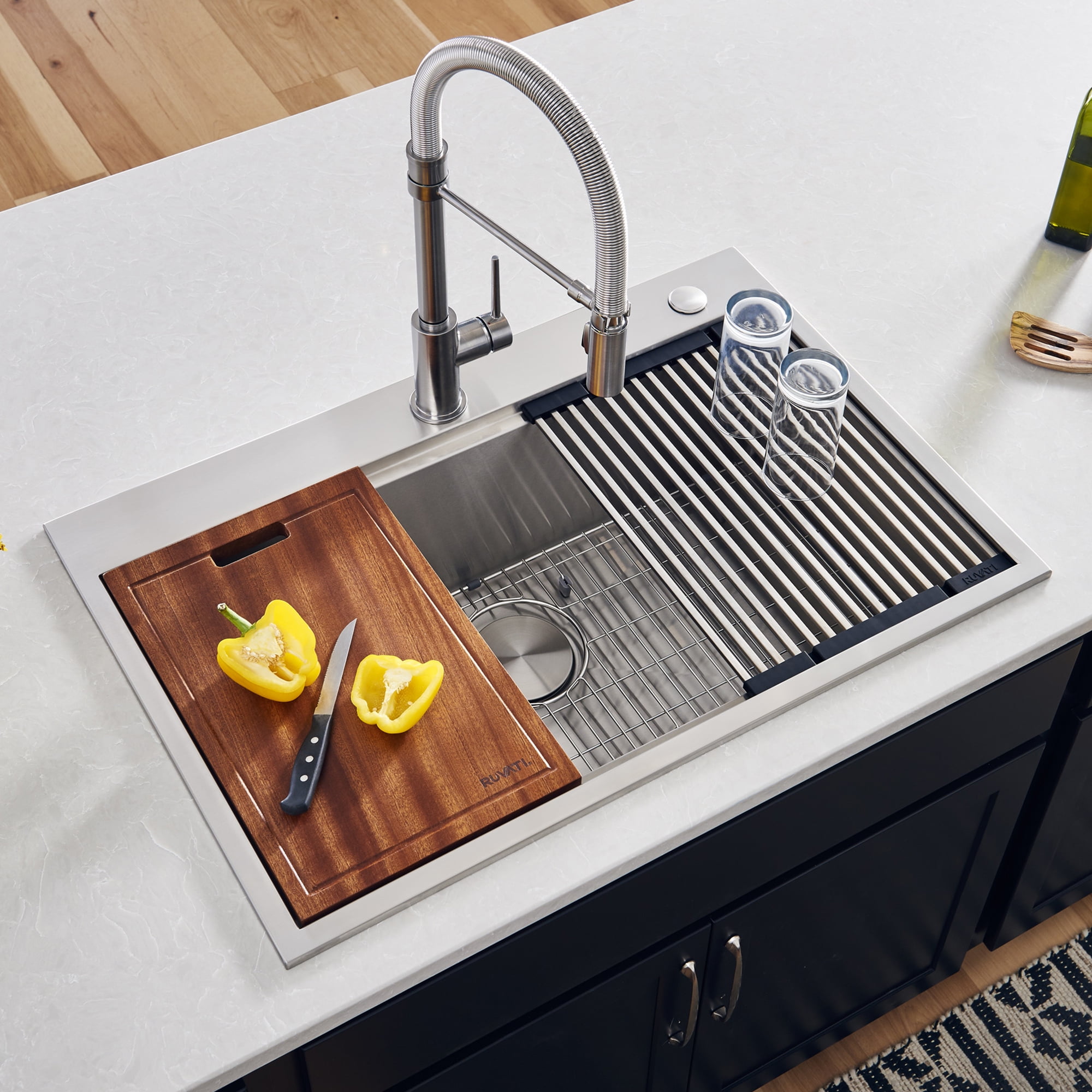Ruvati 33 x 22 Inch Stainless Steel Workstation Kitchen Sink
