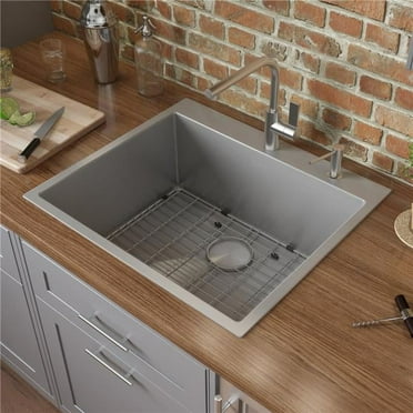 Ruvati RVH8007 25-inch Drop-in Tight Radius Topmount 16 Gauge Kitchen Sink