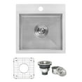 thumbnail image 1 of Ruvati 15 x 15 inch Drop-in Topmount Bar Prep Sink 16 Gauge Single Bowl, 1 of 11