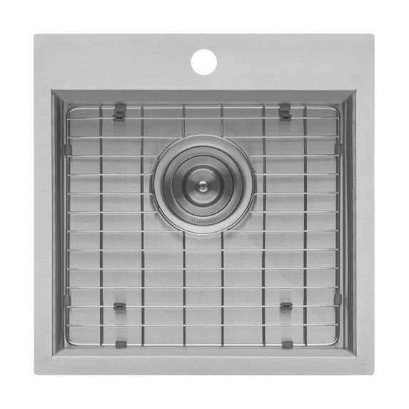 Ruvati 18 x 18 inch Drop-in Topmount Bar Prep Sink 16 Gauge Single Bowl