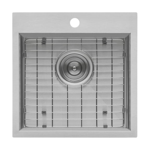 Ruvati 18 x 18 inch Drop-in Topmount Bar Prep Sink 16 Gauge Single Bowl