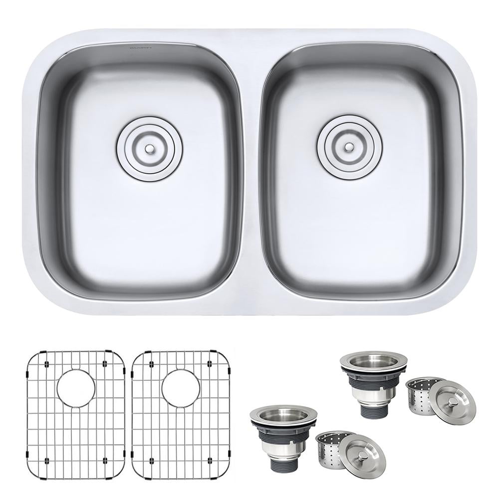 Ruvati 29-inch Double Bowl Stainless Steel Undermount Kitchen Sink