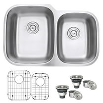 Ruvati 32-inch Undermount 60/40 Double Bowl 16 Gauge Kitchen Sink