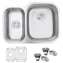 Ruvati 29-inch Undermount 40/60 Double Bowl 16 Gauge Kitchen Sink