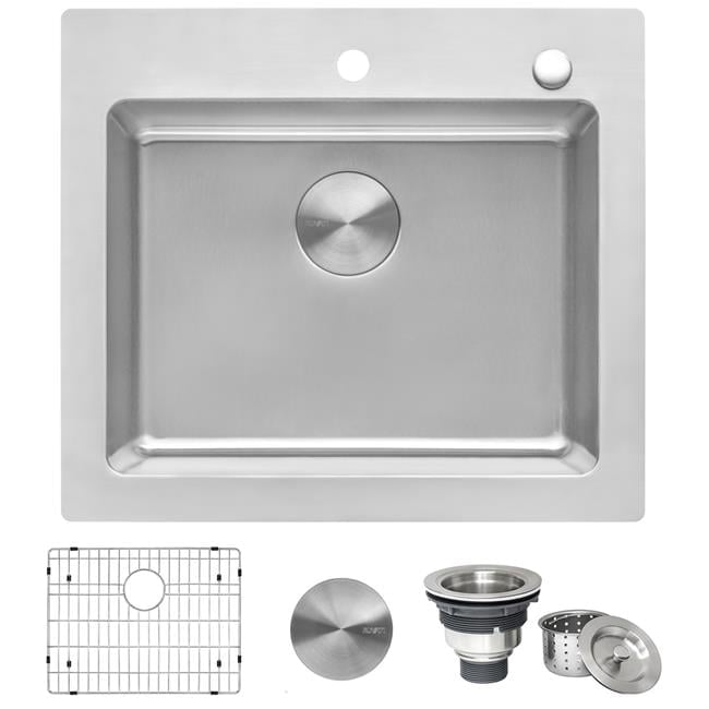 Ruvati 28" Stainless Steel Drop-In Single Bowl Kitchen Sink