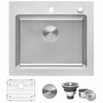 thumbnail image 1 of Ruvati USA RVM5025 25 x 22 in. Drop-in Topmount 16 Gauge Stainless Steel Single Bowl Kitchen Sink, 1 of 7