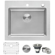 Ruvati RVM5025 25 x 22 inch Drop-in Topmount Kitchen Sink 16 Gauge S. Steel