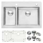Ruvati RVM5176 33 x 22 inch Drop-in Topmount 16 Gauge Kitchen Sink