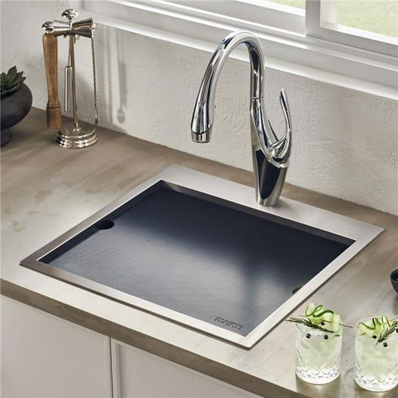 Ruvati 15 x 20 inch Marine Grade T-316 Workstation Topmount RV Boat Outdoor Sink Stainless Steel - 15" X 20"