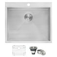 thumbnail image 1 of Ruvati Topmount Laundry Utility Sink 25" x 22" x 12" Deep 16 Gauge, 1 of 11
