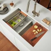 Ruvati RVH8350 Undermount 16 Gauge 33 in. Kitchen Sink Double Bowl