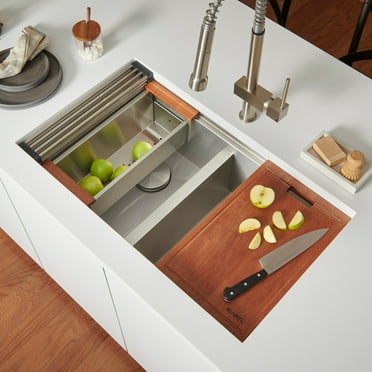 Ruvati RVH8350 Undermount 16 Gauge 33 in. Kitchen Sink Double Bowl