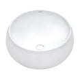 thumbnail image 1 of Ruvati Rvb0316 Vista 16" Round Porcelain Vessel Bathroom Sink - White, 1 of 7